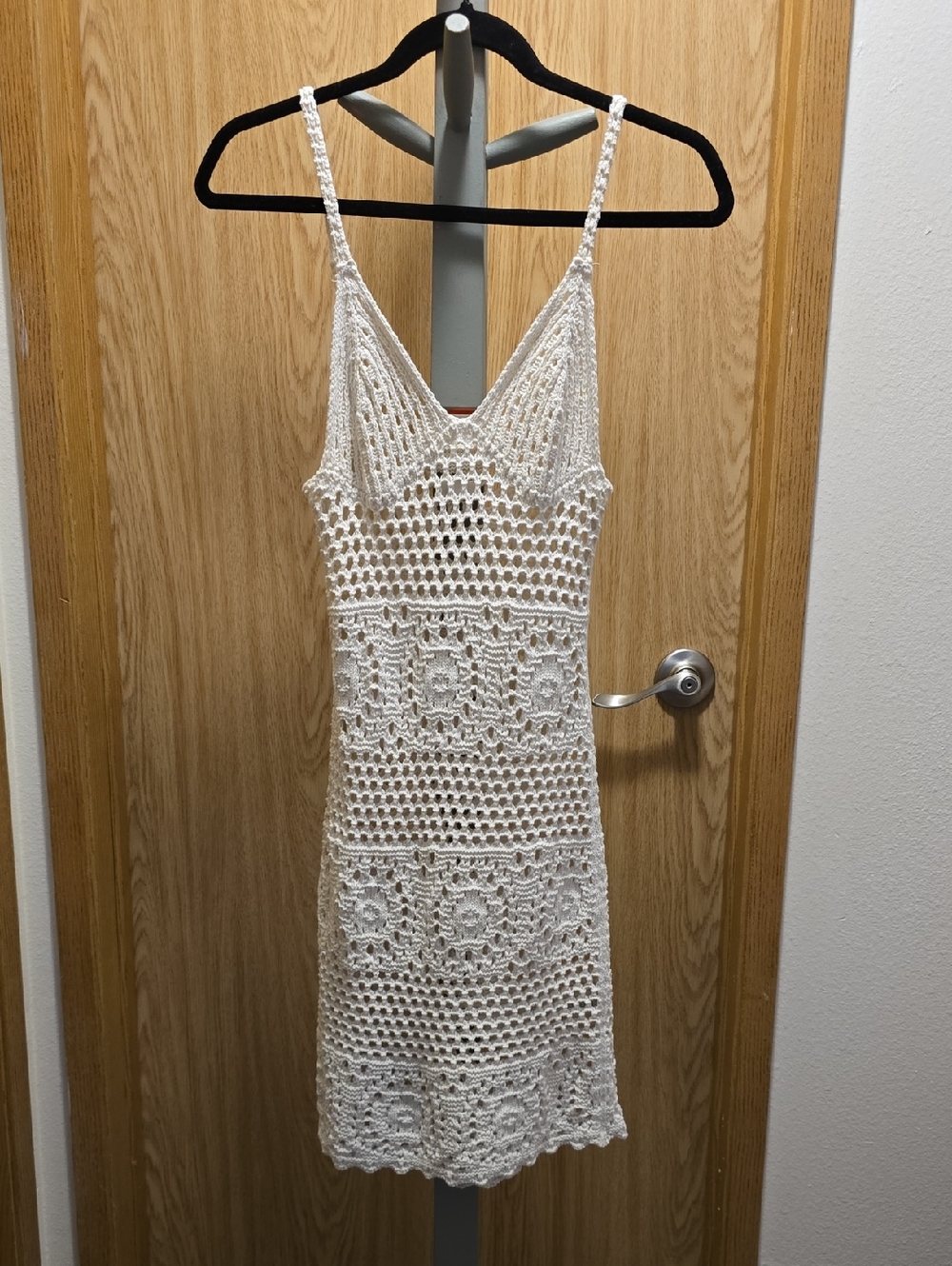 Women's aerie Cream Crochet Slip Cover Up Dress - Size XS